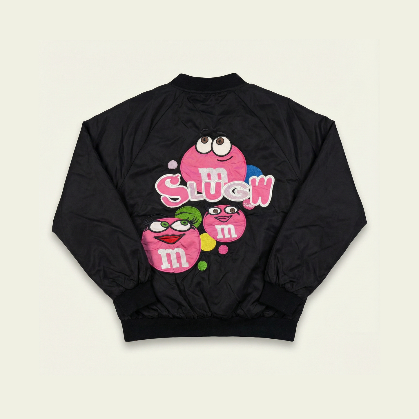 *THRIFTED* M&M's racing-style bomber jacket