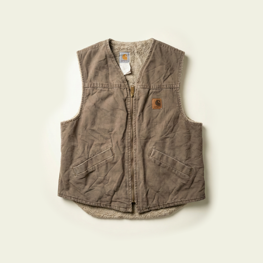 *THRIFTED* Vintage Y2K Carhartt V13 DES brown work wear vest